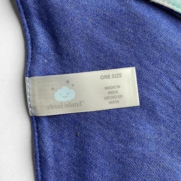 Bandana Bibs Cloud Island Dark and Light Blue Baby Infant - 4‎ bibs - Picture 6 of 7